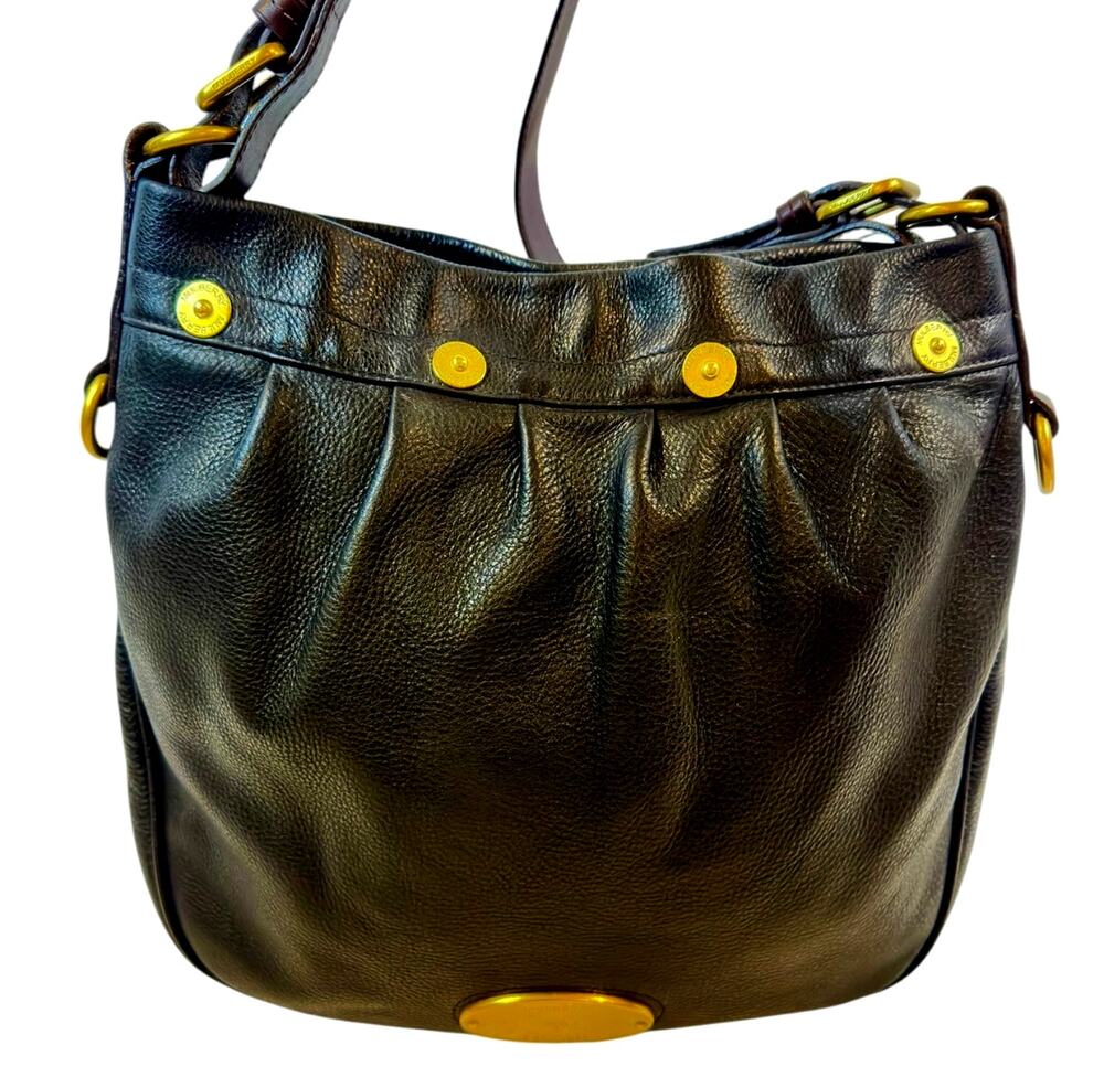 Mulberry Black Leather Hobo Shoulder Bag Gold Hardware Large Slouchy Tote
